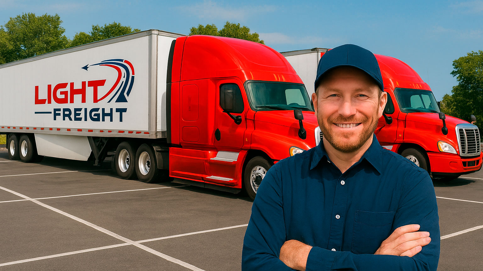 Truck on a winding road